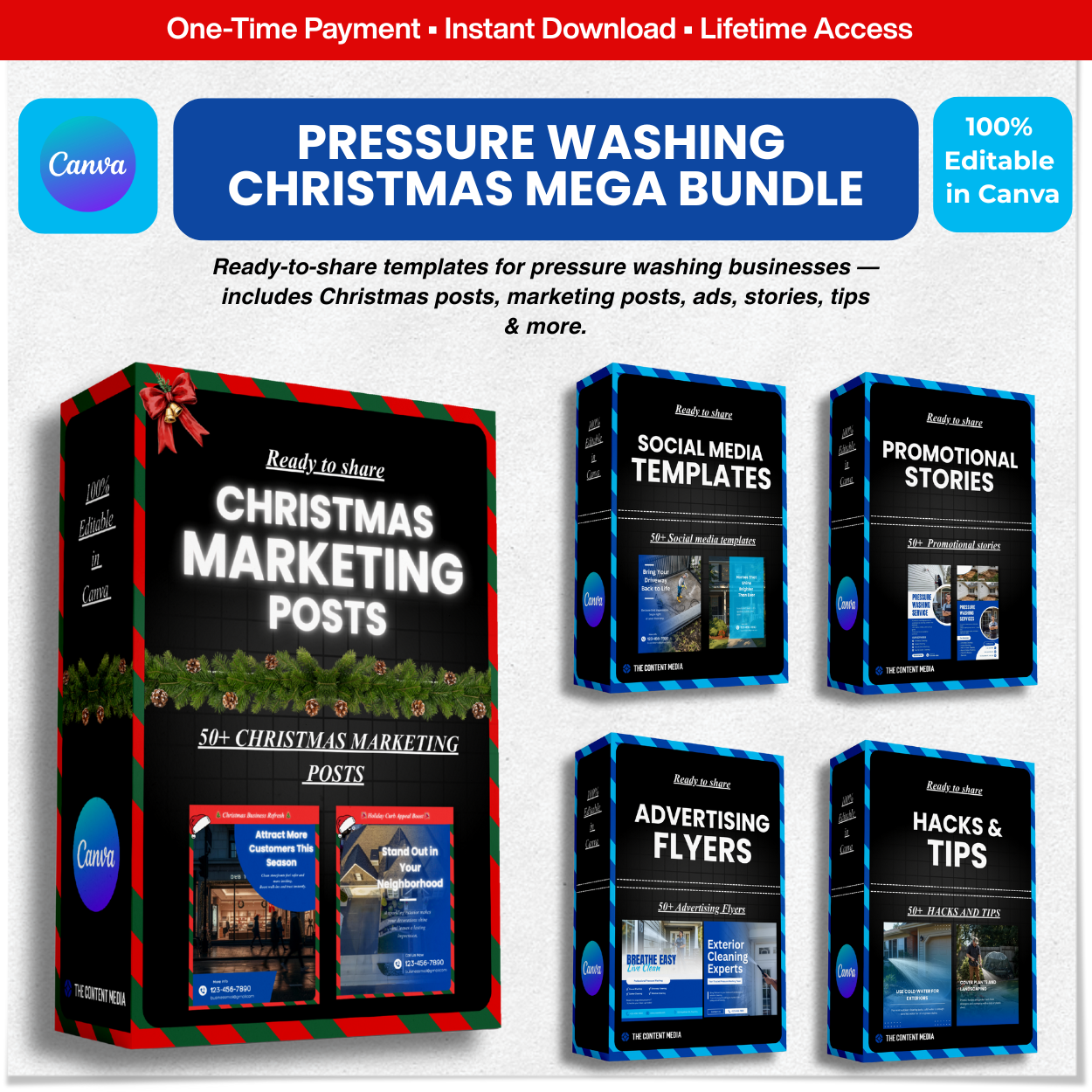 Get Instant Access to the Pressure Washing Christmas + Regular Post Bundle: